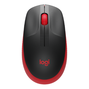 Logitech M190 Wireless Full-size Mouse - Red