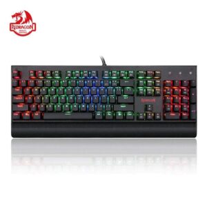 Redragon K557 Kala RGB Backlit Waterproof with Blue Switches, Anti-ghosting 104 Keys, Gold-plated USB, Wired Mechanical Gaming Keyboard