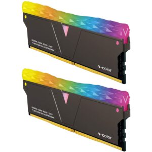 V-Color Prism Pro RGB 16GB(8GBx2)DDR4 DRAM 3600MHz Memory Kit – Jet Black