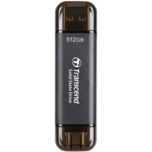 Transcend ESD310C 512GB Dual USB 10GBPS Portable SSD USB Type-A, USB Type-C