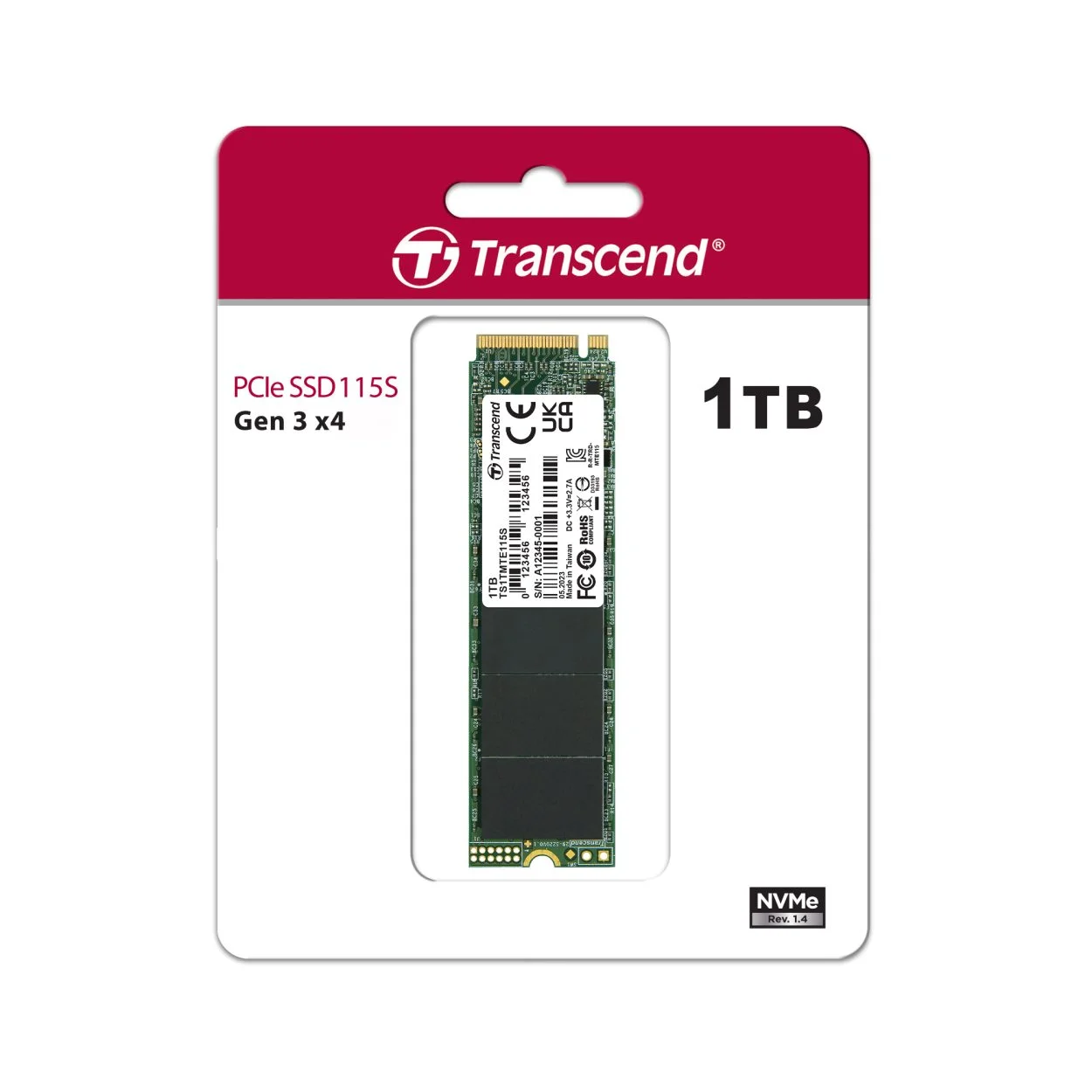 Transcend MTE115S 1TB NVMe Internal SSD