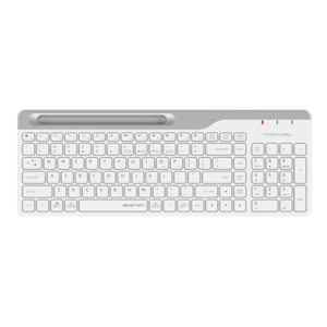 A4tech FBK25 Fstyler Bluetooth + 2.4G Connection 2-section Keyboard, USB, US Layout White