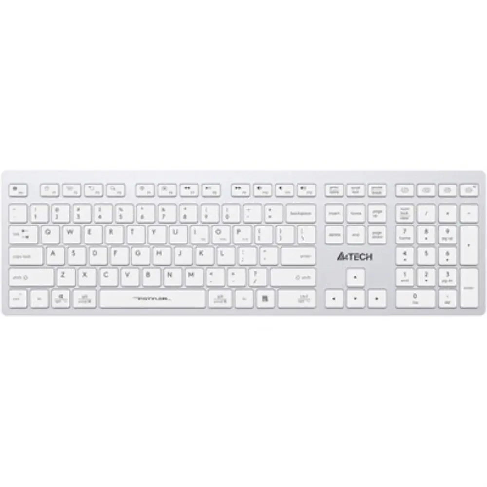 A4Tech Fstyler FBX50C Bluetooth & 2.4G Wireless Full-Size Scissor Switch Keyboard - White