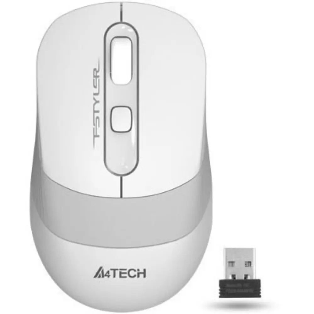 A4Tech Fstyler FG10S 2.4GHz Wireless Silent Click Mouse - White