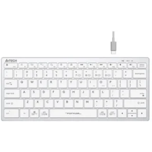 A4Tech Fstyler FBX51C Bluetooth & 2.4G Wireless Scissor Switch Compact Keyboard - White, Type-C Charging, US Lay